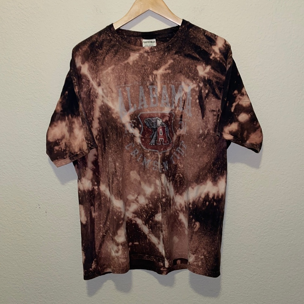 Bleach tie-dye Alabama t shirt